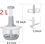 Manual Hand-Push Vegetable & Meat Chopper